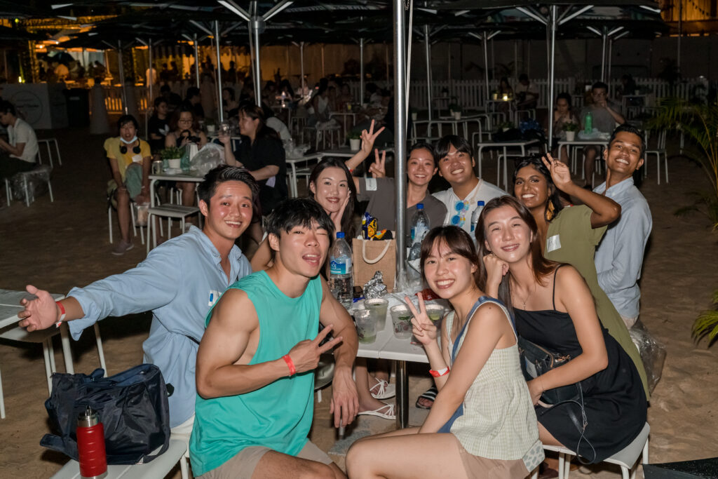 Eat, drink and be merry! For many, catching up with old and new friends before the movie was half the fun.