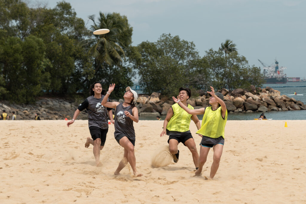 SITizens in action for Captain’s Ball, Frisbee, and Futsal.