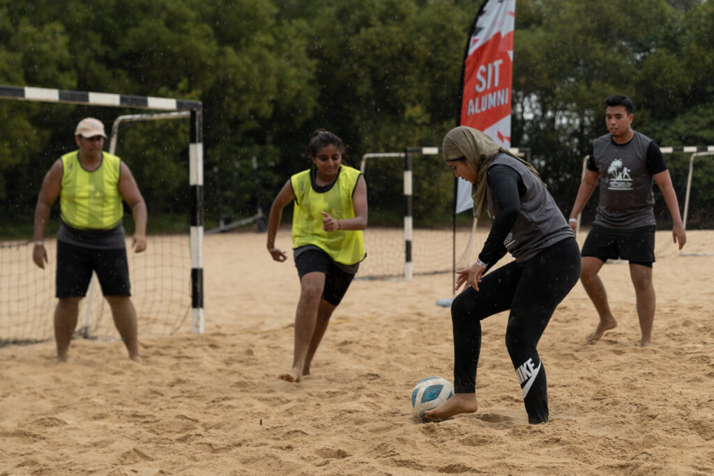 SITizens in action for Captain’s Ball, Frisbee, and Futsal.