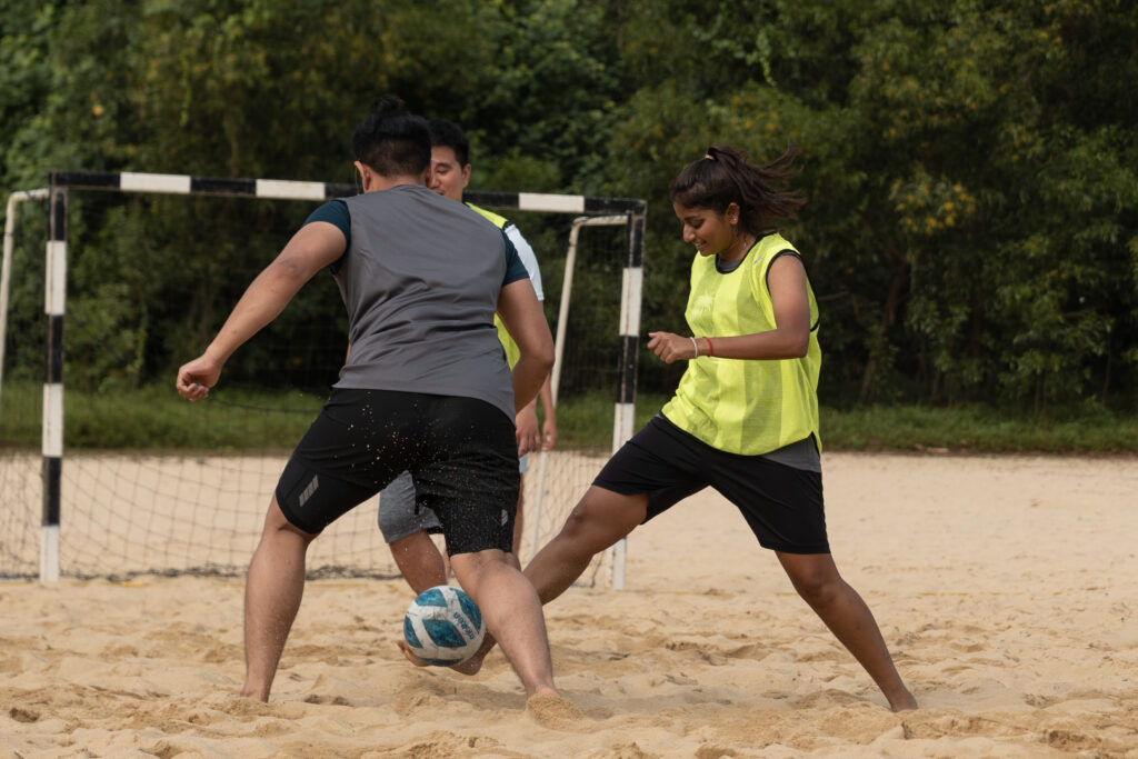 SITizens in action for Captain’s Ball, Frisbee, and Futsal.