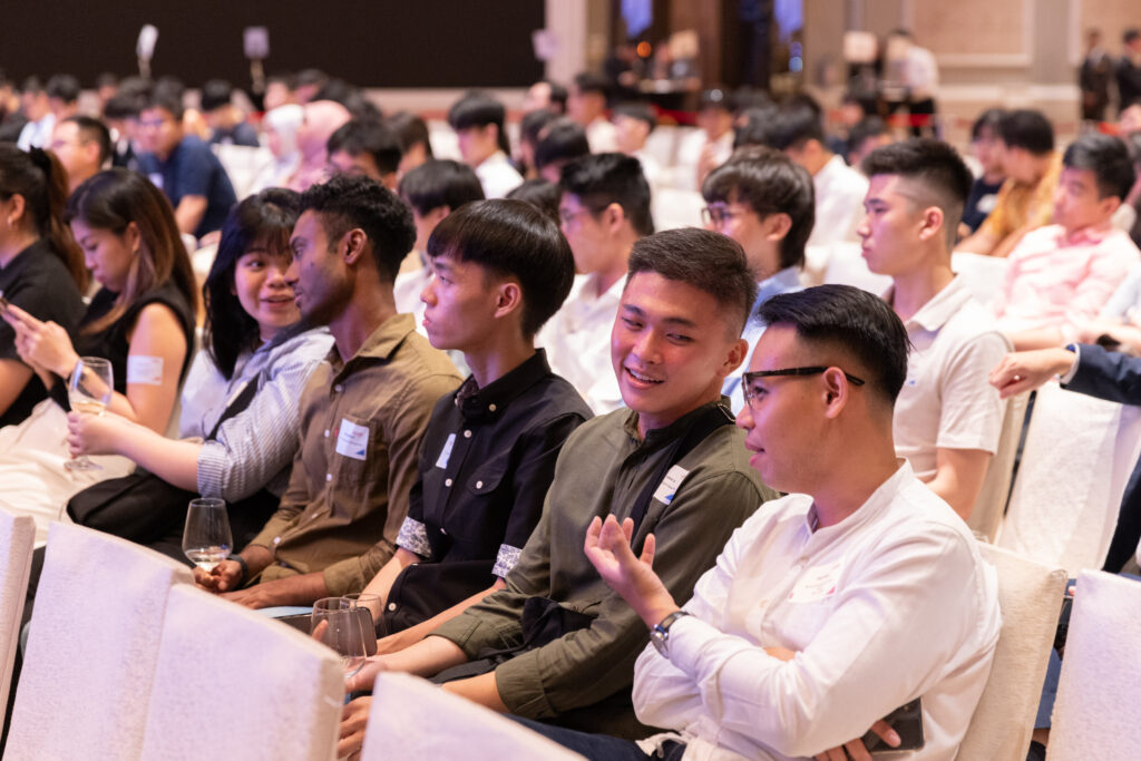 Participants revelling in and enjoying the evening, with programme segments featuring a  keynote speech, panel discussion and showcasing of a vodcast competition