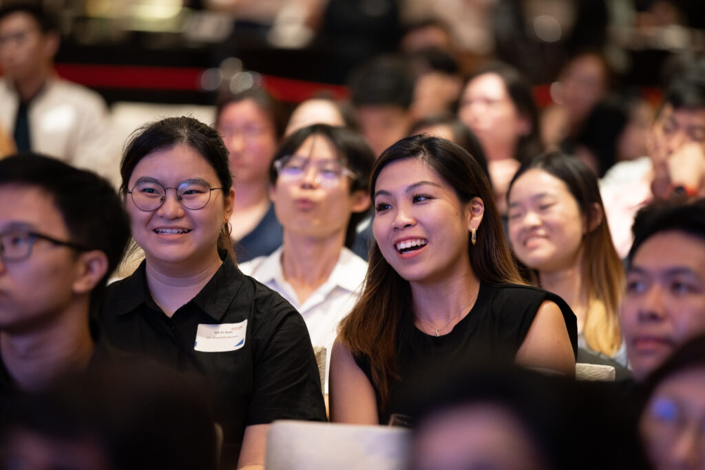 Participants revelling in and enjoying the evening, with programme segments featuring a  keynote speech, panel discussion and showcasing of a vodcast competition